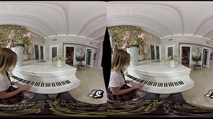 Schoolgirl Tempts Her Piano Teacher! (VR)