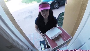 Real delivery teenage cum