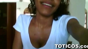 Toticos.com - ultra-kinky pouch dominican lady with glasses gets bare on live web cam